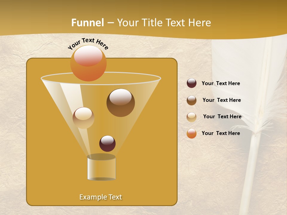 Feather On A Background Of The Empty Form For The Letter PowerPoint Template