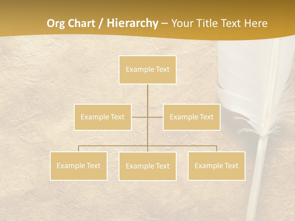 Feather On A Background Of The Empty Form For The Letter PowerPoint Template