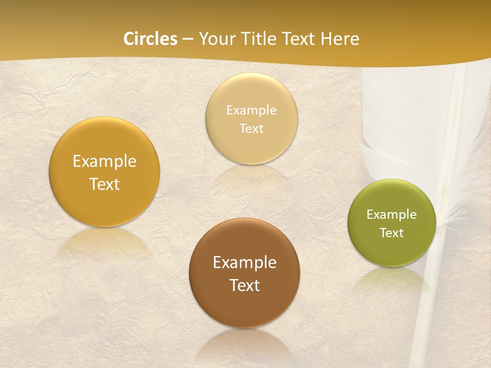 Feather On A Background Of The Empty Form For The Letter PowerPoint Template