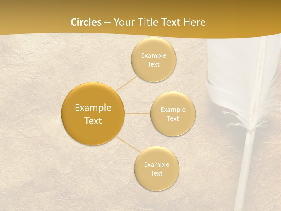 Feather On A Background Of The Empty Form For The Letter PowerPoint Template