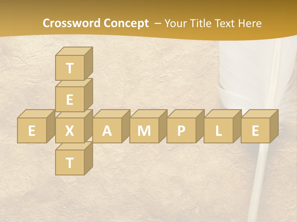 Feather On A Background Of The Empty Form For The Letter PowerPoint Template