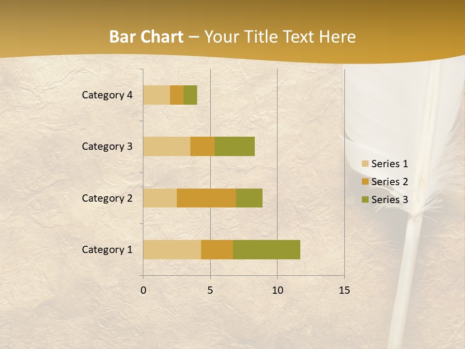 Feather On A Background Of The Empty Form For The Letter PowerPoint Template