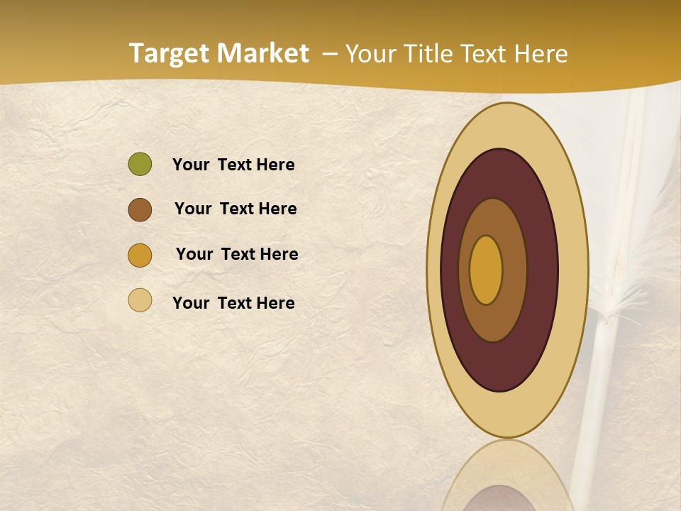 Feather On A Background Of The Empty Form For The Letter PowerPoint Template