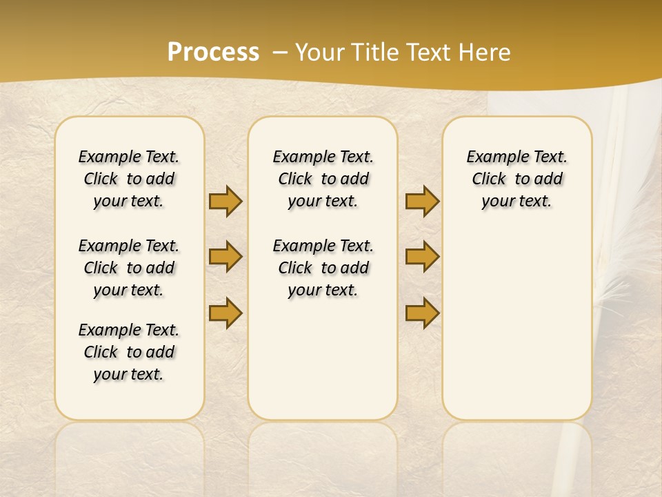 Feather On A Background Of The Empty Form For The Letter PowerPoint Template