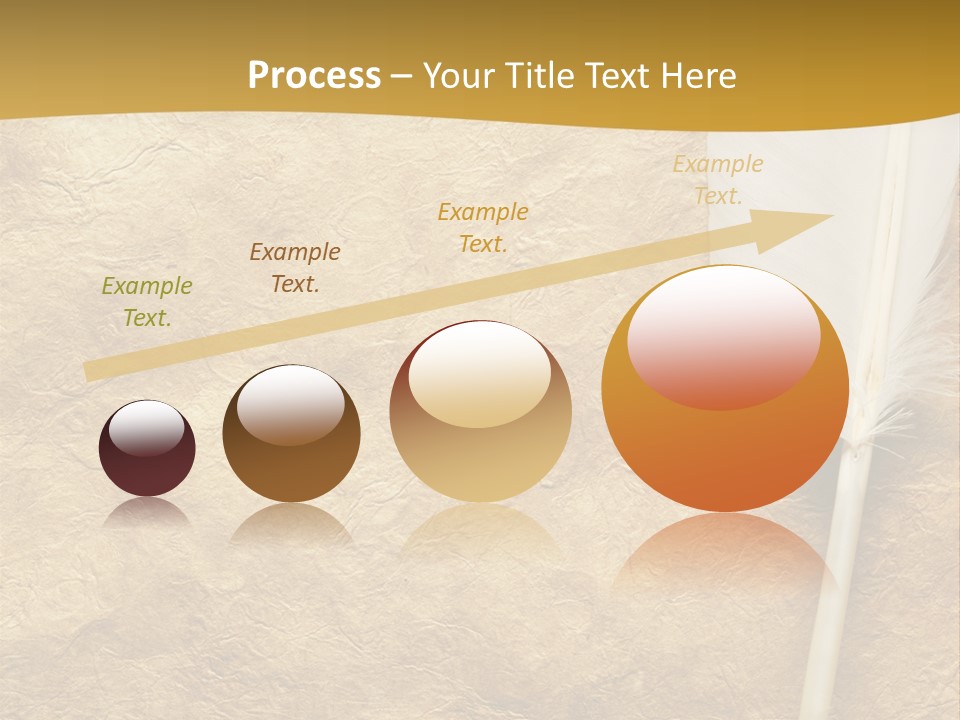 Feather On A Background Of The Empty Form For The Letter PowerPoint Template