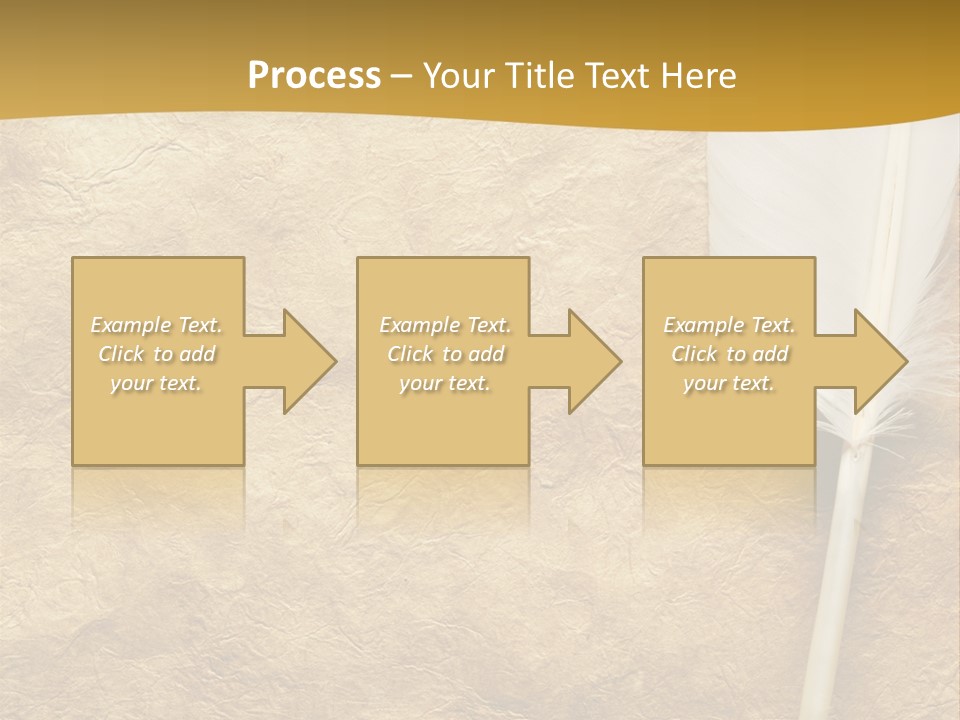 Feather On A Background Of The Empty Form For The Letter PowerPoint Template