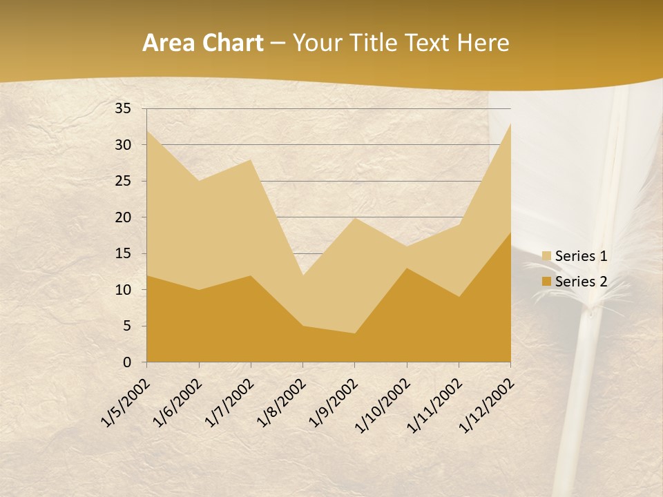 Feather On A Background Of The Empty Form For The Letter PowerPoint Template