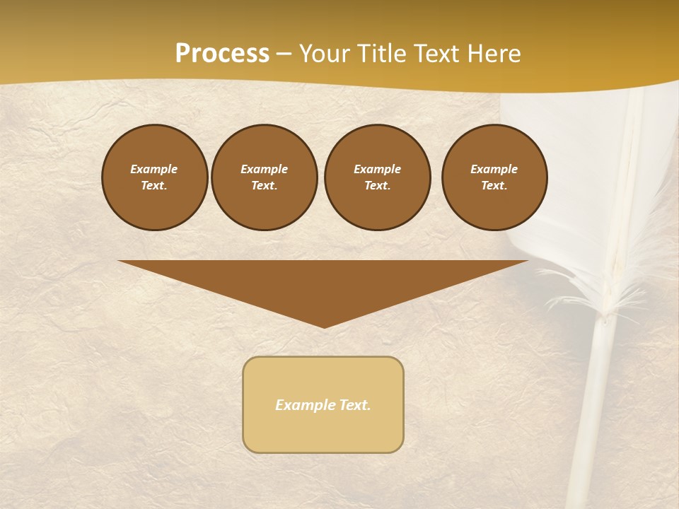 Feather On A Background Of The Empty Form For The Letter PowerPoint Template