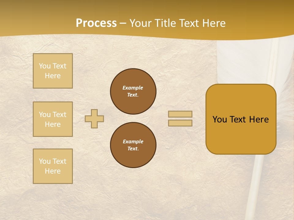 Feather On A Background Of The Empty Form For The Letter PowerPoint Template