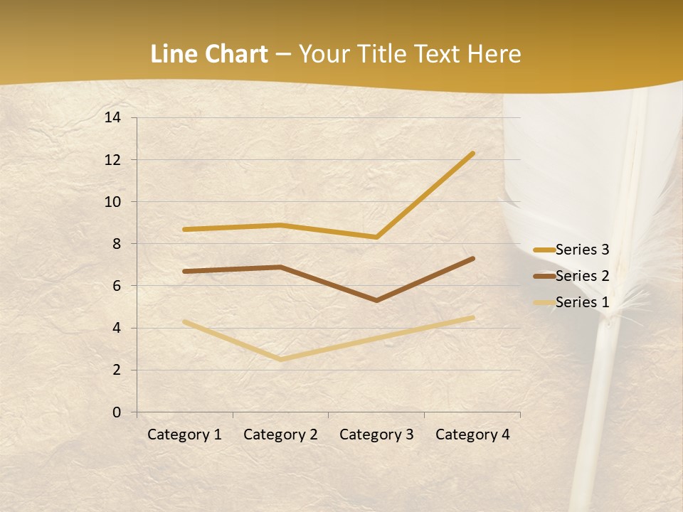 Feather On A Background Of The Empty Form For The Letter PowerPoint Template