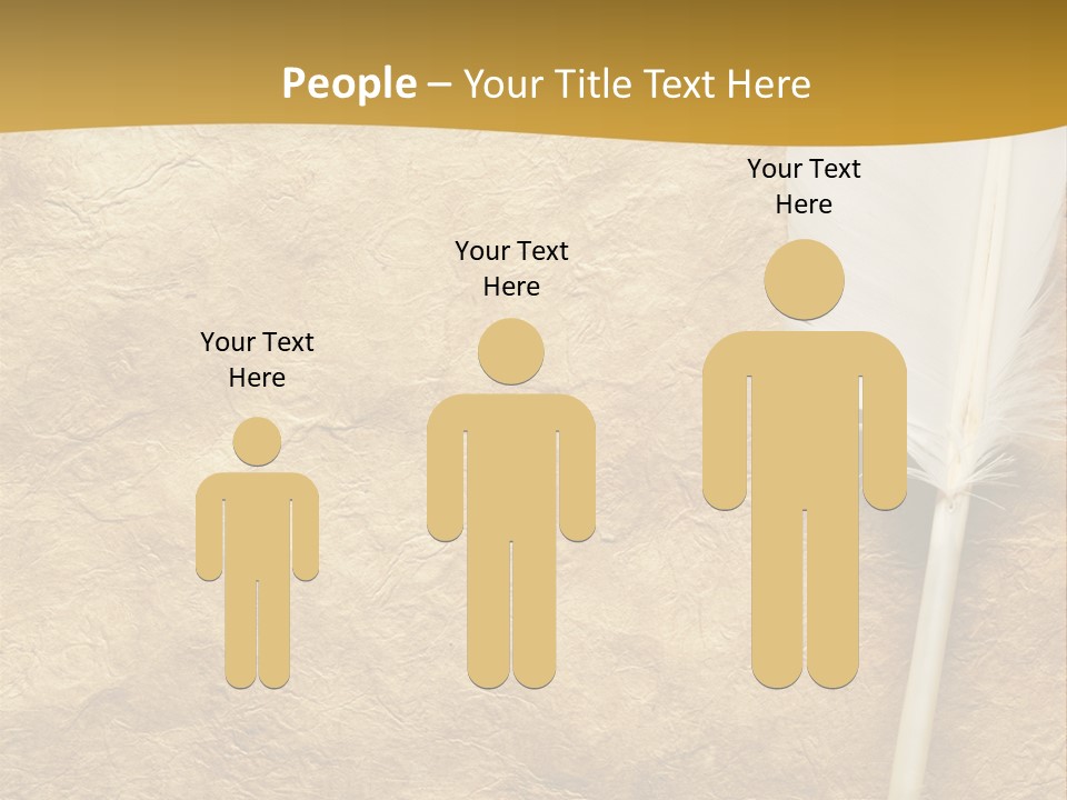 Feather On A Background Of The Empty Form For The Letter PowerPoint Template