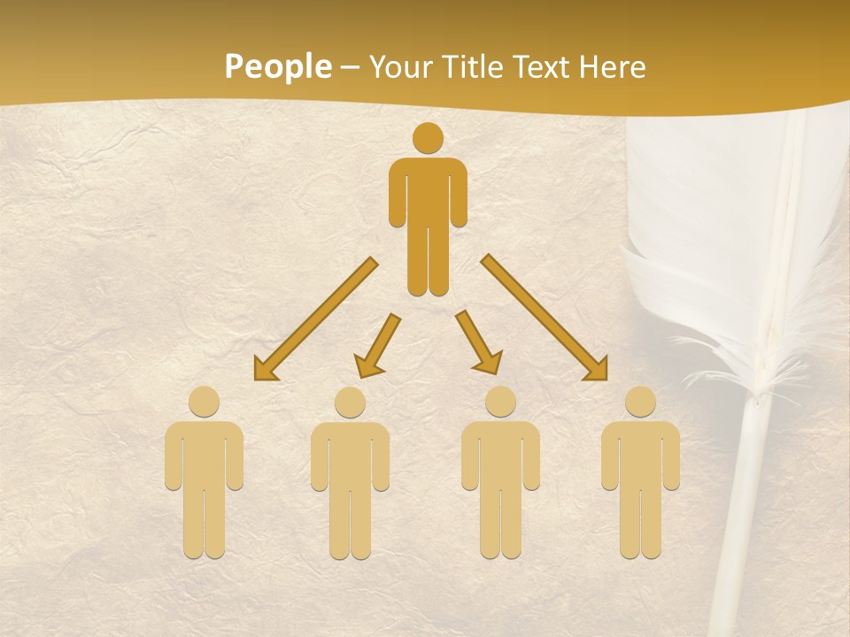 Feather On A Background Of The Empty Form For The Letter PowerPoint Template