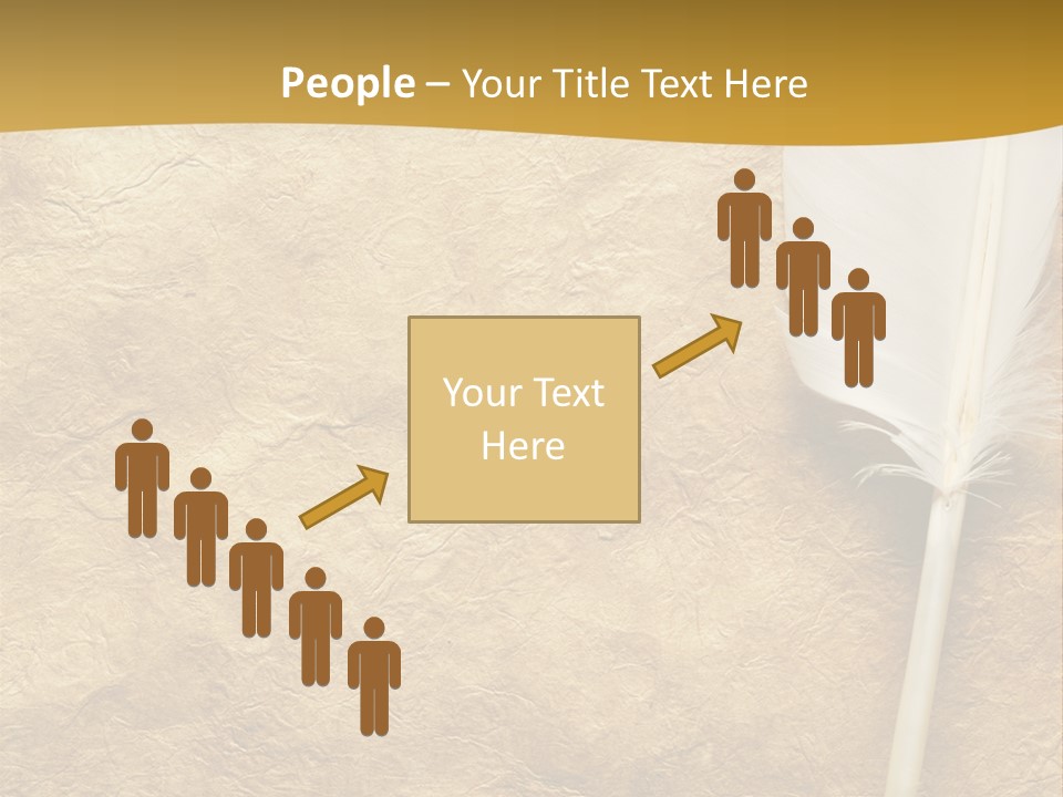 Feather On A Background Of The Empty Form For The Letter PowerPoint Template