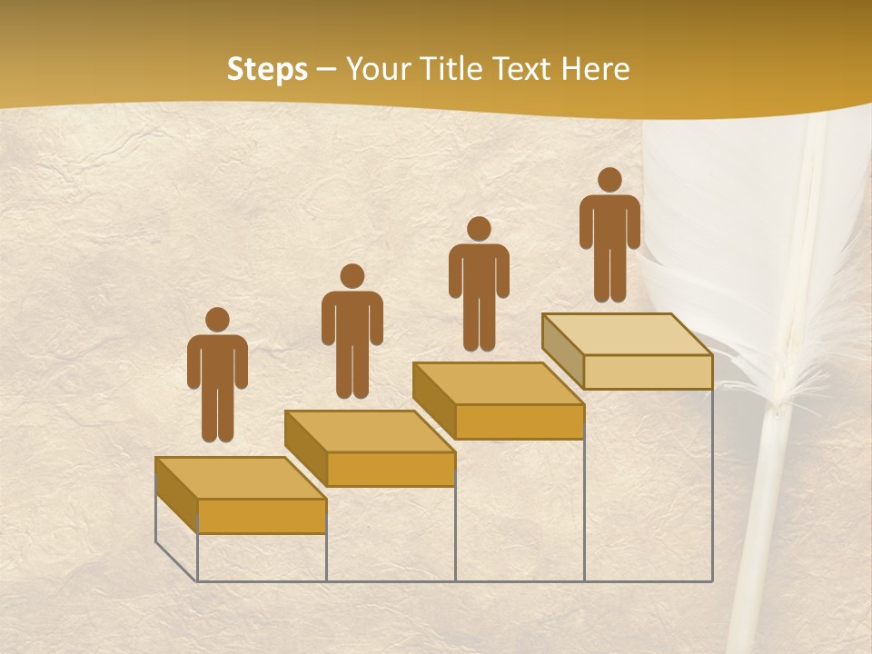 Feather On A Background Of The Empty Form For The Letter PowerPoint Template