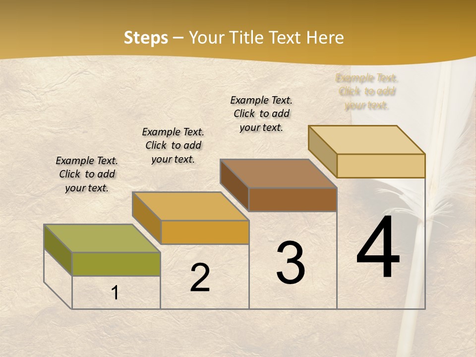 Feather On A Background Of The Empty Form For The Letter PowerPoint Template