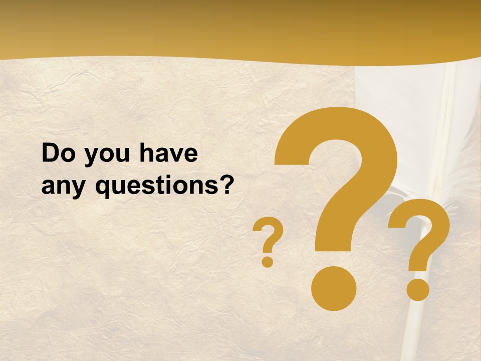 Feather On A Background Of The Empty Form For The Letter PowerPoint Template