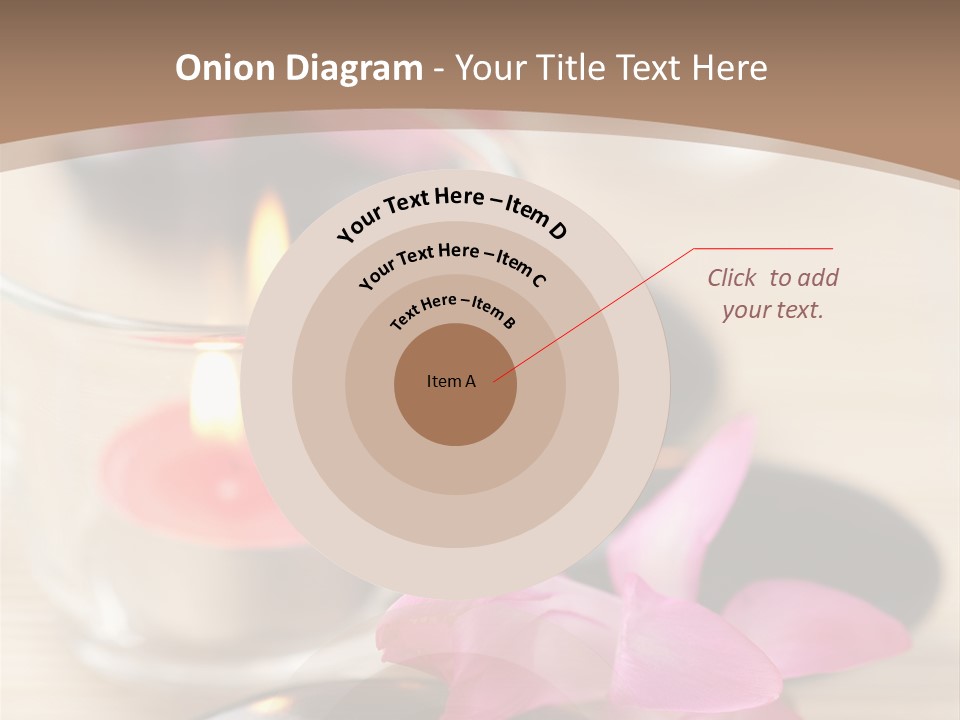 Spa Stones And Pink Flowers Over Bamboo Mat PowerPoint Template