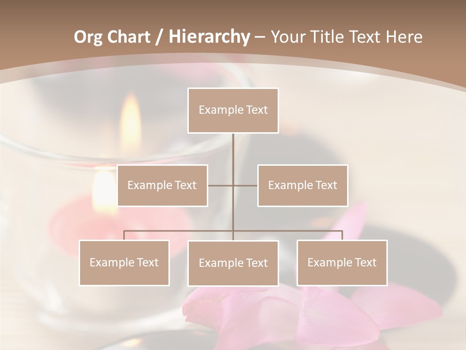 Spa Stones And Pink Flowers Over Bamboo Mat PowerPoint Template