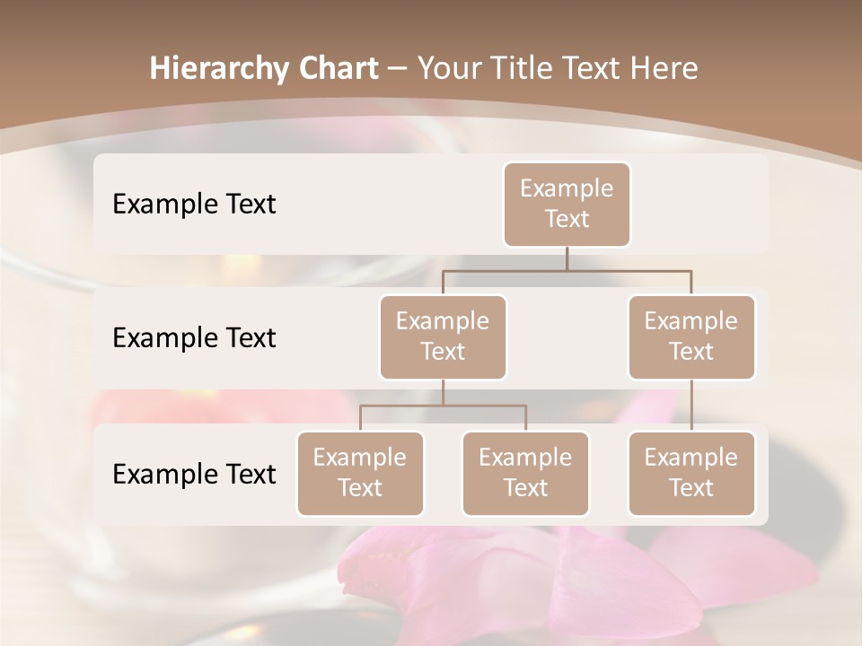 Spa Stones And Pink Flowers Over Bamboo Mat PowerPoint Template