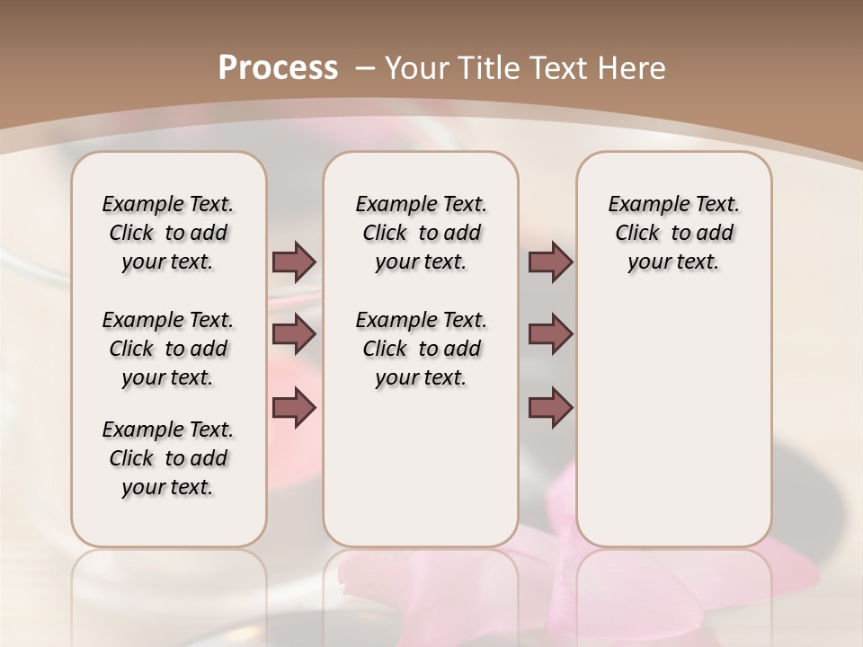 Spa Stones And Pink Flowers Over Bamboo Mat PowerPoint Template