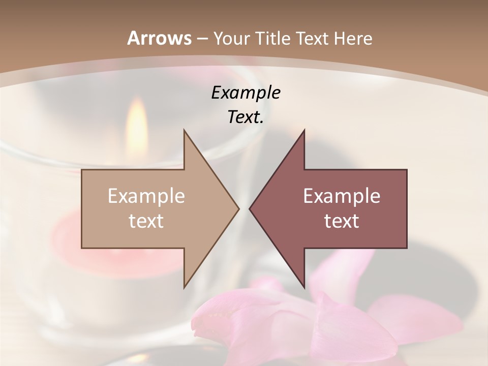 Spa Stones And Pink Flowers Over Bamboo Mat PowerPoint Template