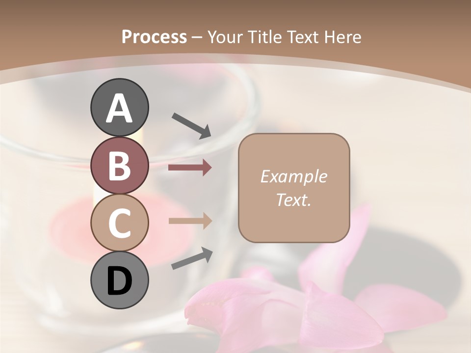 Spa Stones And Pink Flowers Over Bamboo Mat PowerPoint Template