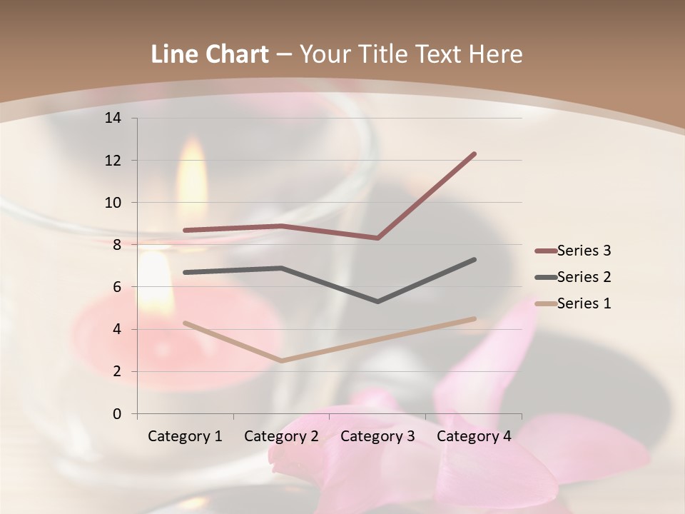 Spa Stones And Pink Flowers Over Bamboo Mat PowerPoint Template