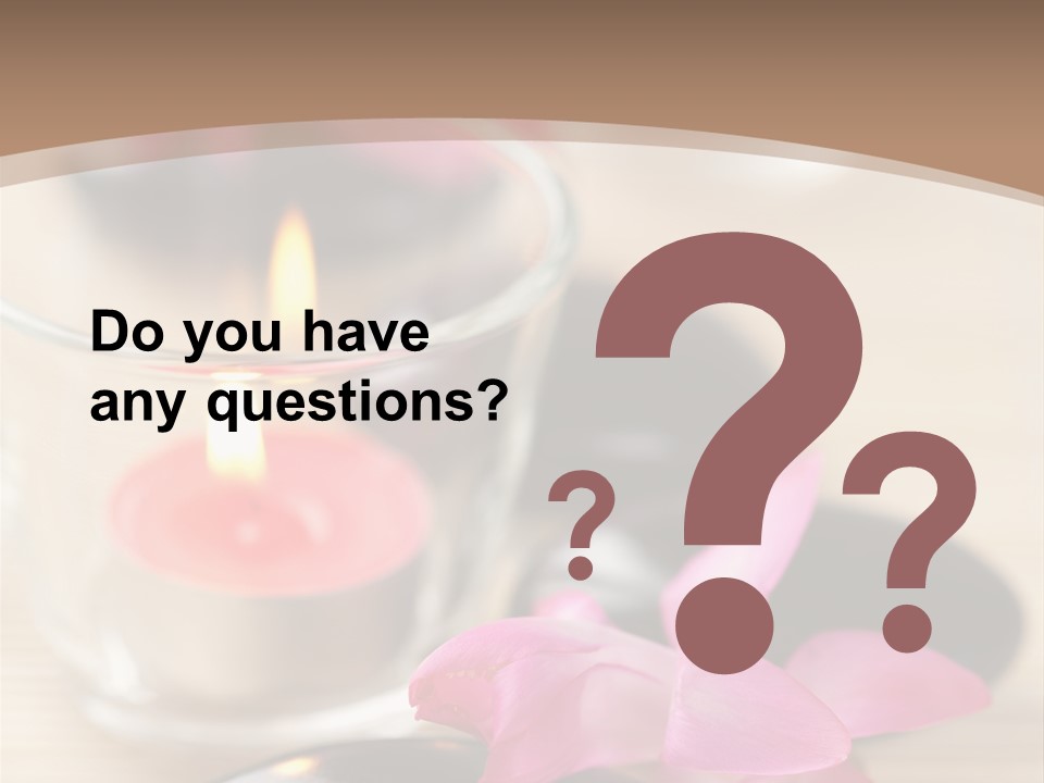 Spa Stones And Pink Flowers Over Bamboo Mat PowerPoint Template