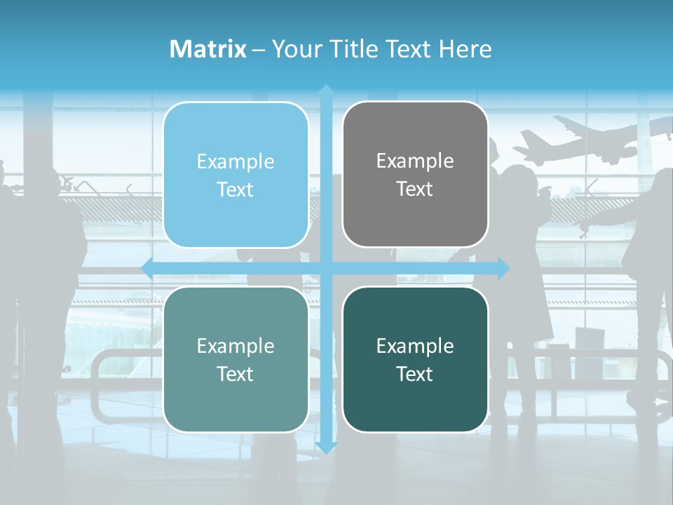 People Waiting In The Airport PowerPoint Template