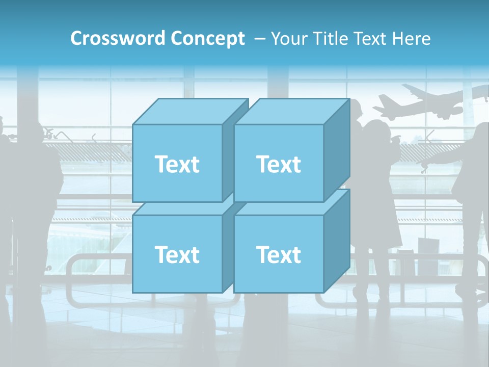 People Waiting In The Airport PowerPoint Template