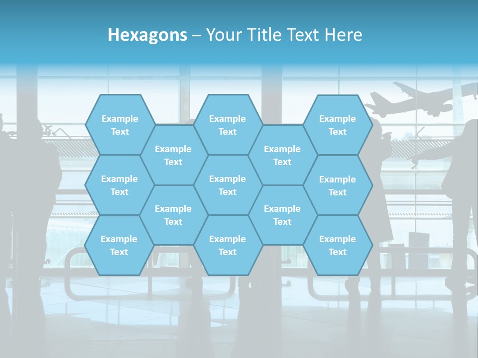 People Waiting In The Airport PowerPoint Template