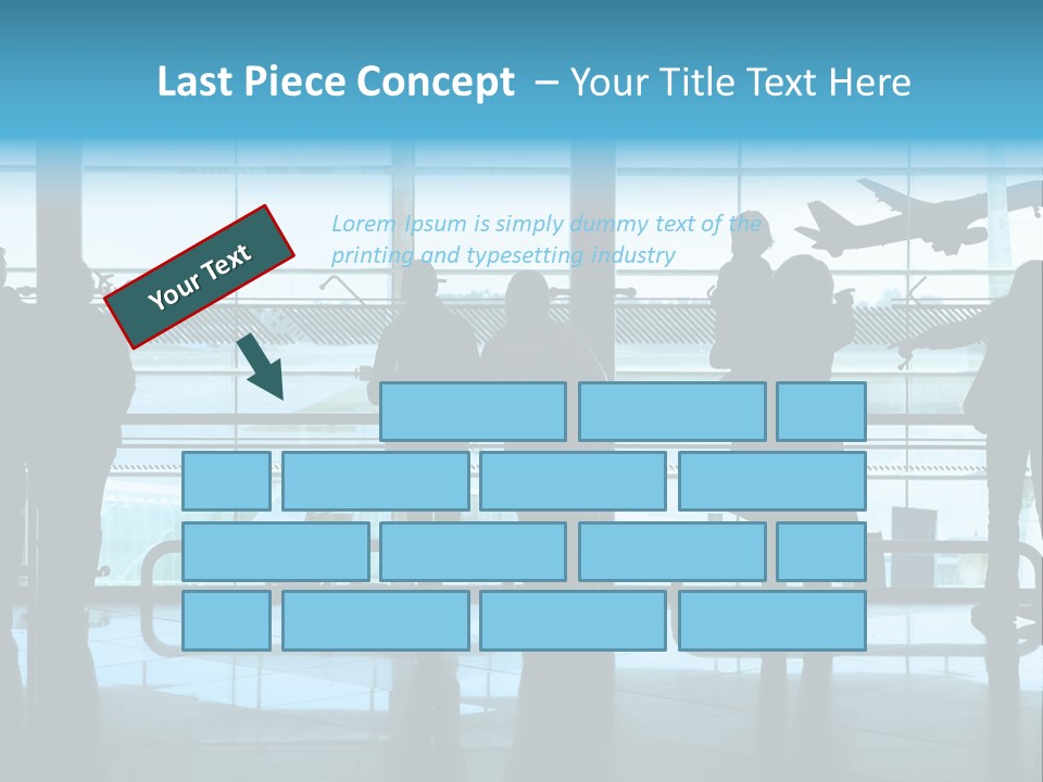 People Waiting In The Airport PowerPoint Template