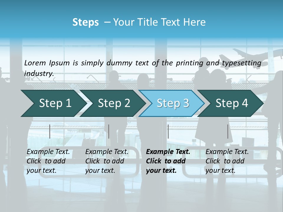 People Waiting In The Airport PowerPoint Template