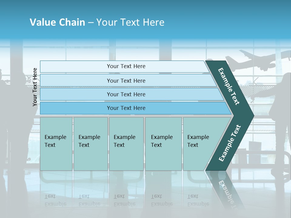 People Waiting In The Airport PowerPoint Template