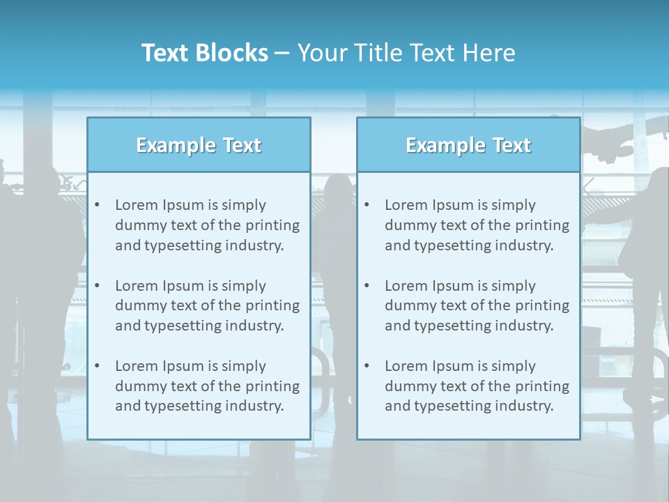 People Waiting In The Airport PowerPoint Template