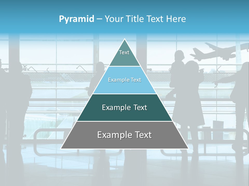 People Waiting In The Airport PowerPoint Template