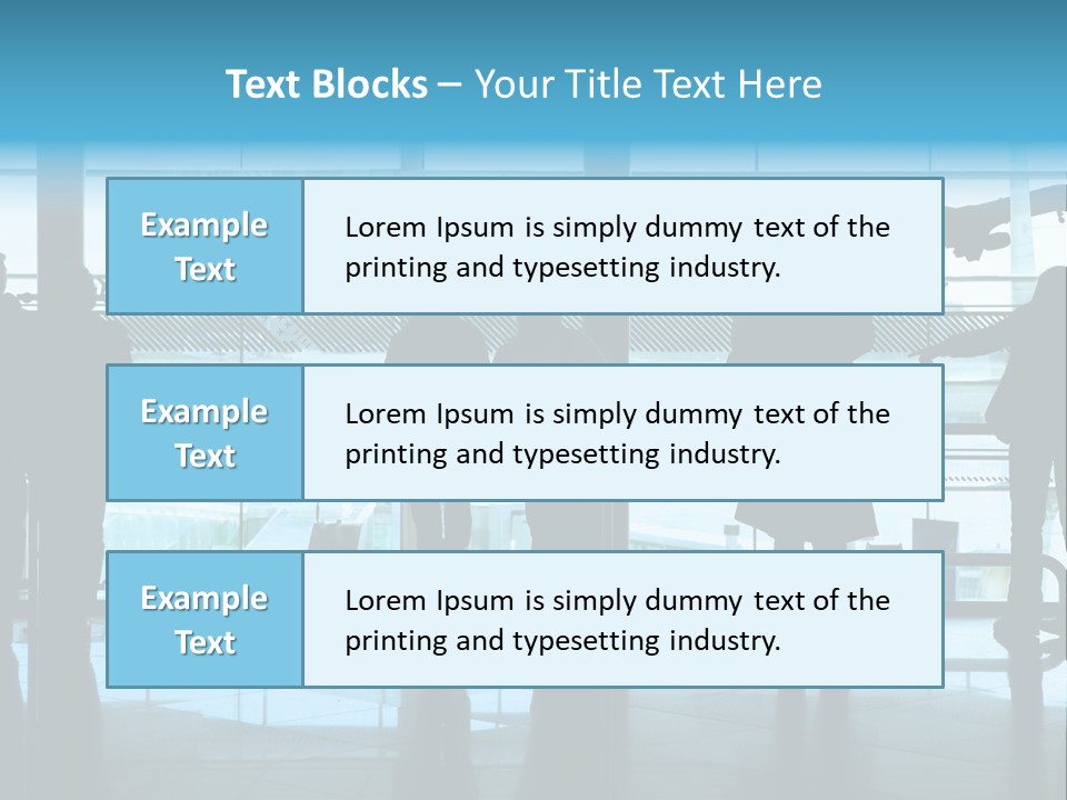 People Waiting In The Airport PowerPoint Template