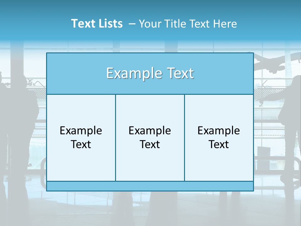 People Waiting In The Airport PowerPoint Template