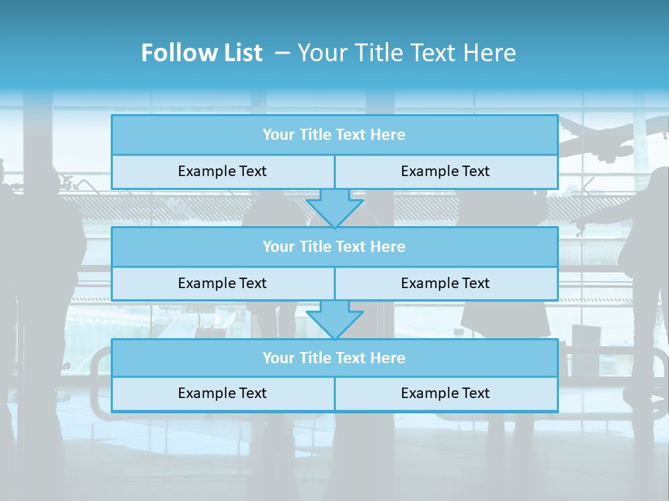 People Waiting In The Airport PowerPoint Template
