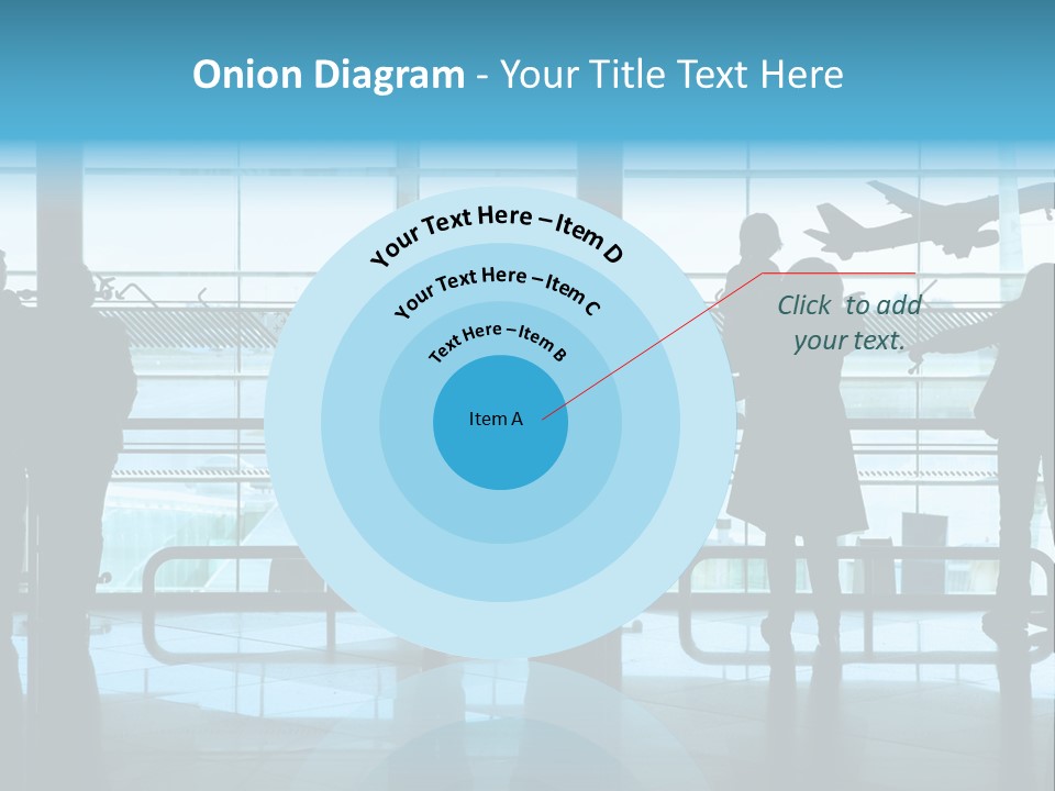 People Waiting In The Airport PowerPoint Template