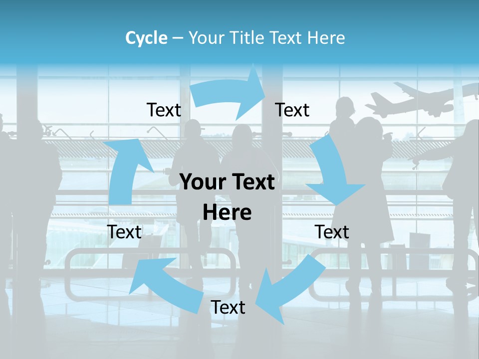 People Waiting In The Airport PowerPoint Template