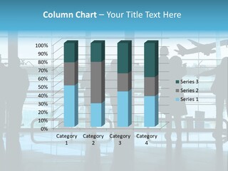 People Waiting In The Airport PowerPoint Template