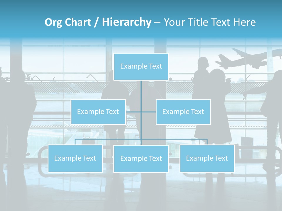 People Waiting In The Airport PowerPoint Template