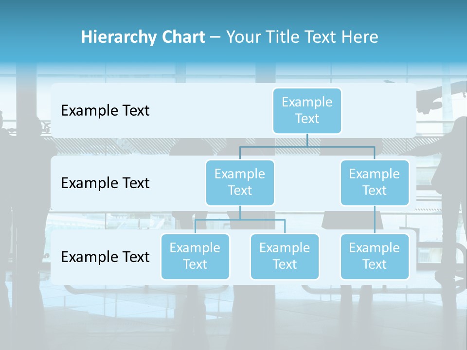 People Waiting In The Airport PowerPoint Template