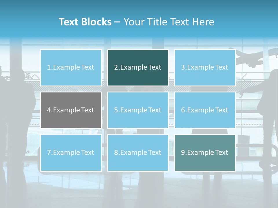People Waiting In The Airport PowerPoint Template