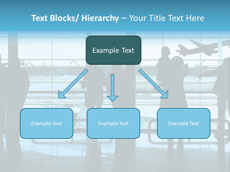 People Waiting In The Airport PowerPoint Template