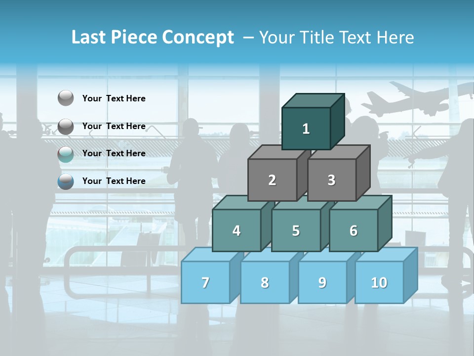 People Waiting In The Airport PowerPoint Template