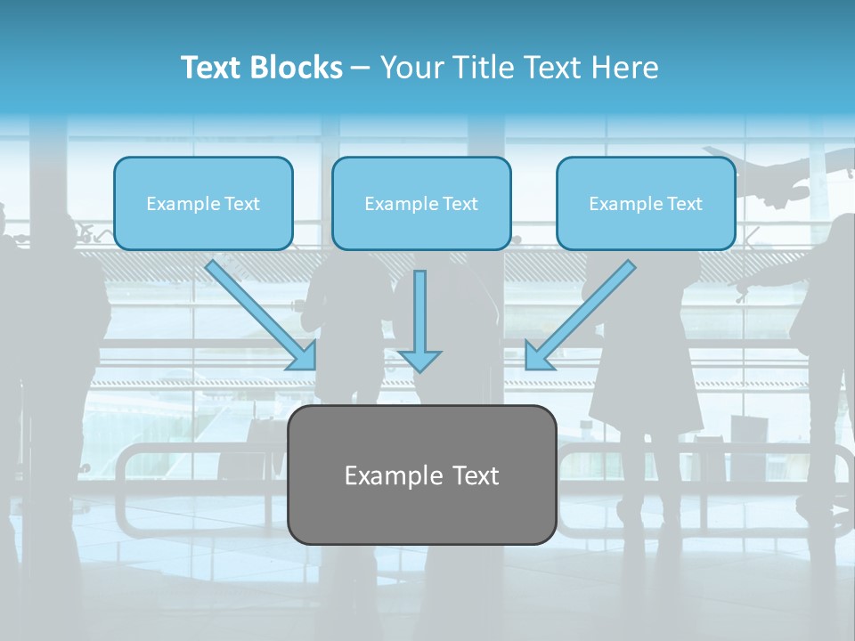 People Waiting In The Airport PowerPoint Template