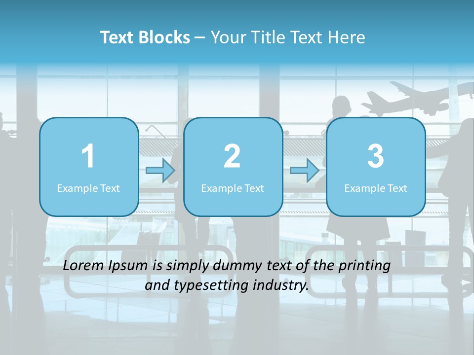 People Waiting In The Airport PowerPoint Template
