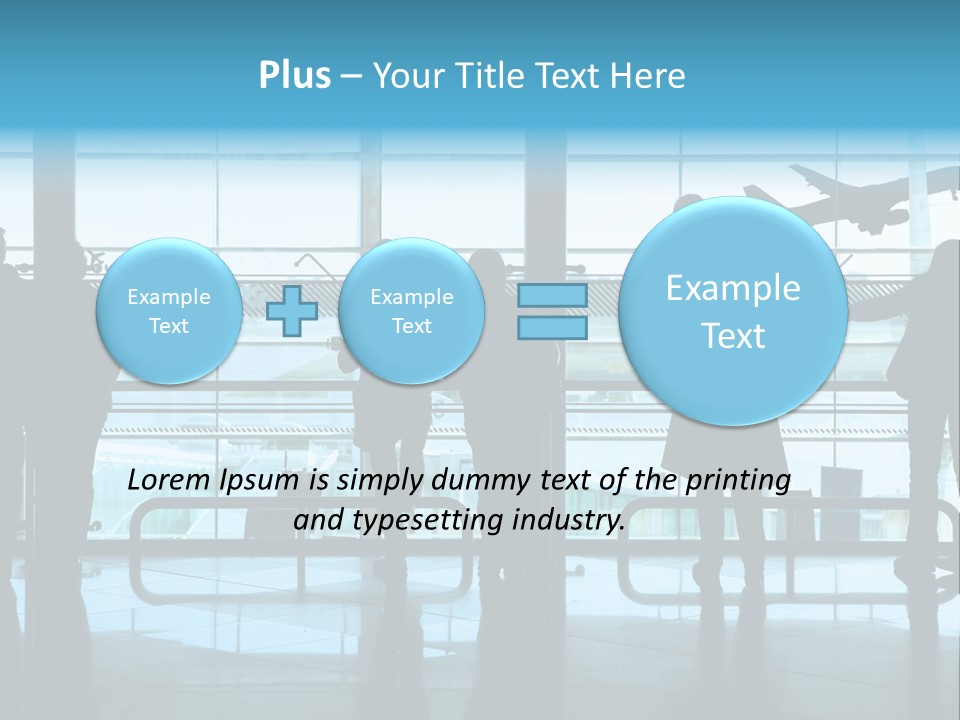 People Waiting In The Airport PowerPoint Template